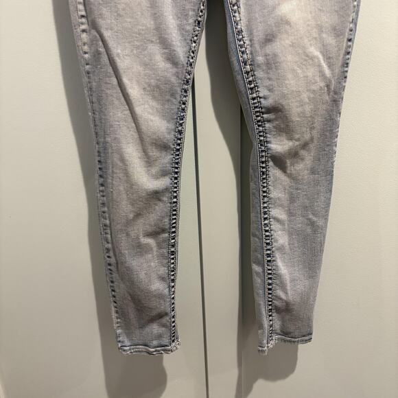Knox Rose‎ Jeans Womens 12 / 31 Mid Rise Skinny Blue Denim Bling Pockets Stretch - Picture 6 of 16